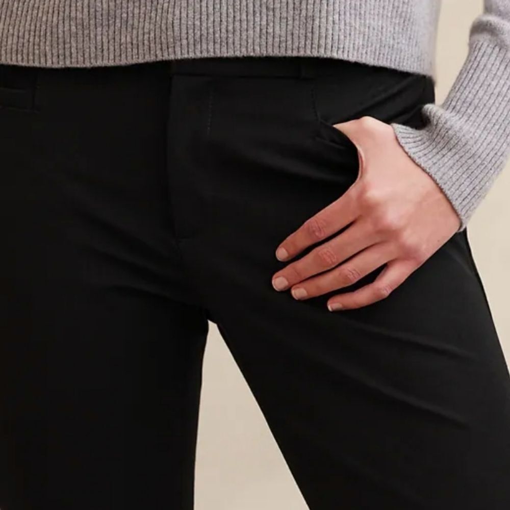 Banana Republic  black Sloan bistretch slim Ankle Length pants size O0 P NWT - Picture 3 of 5